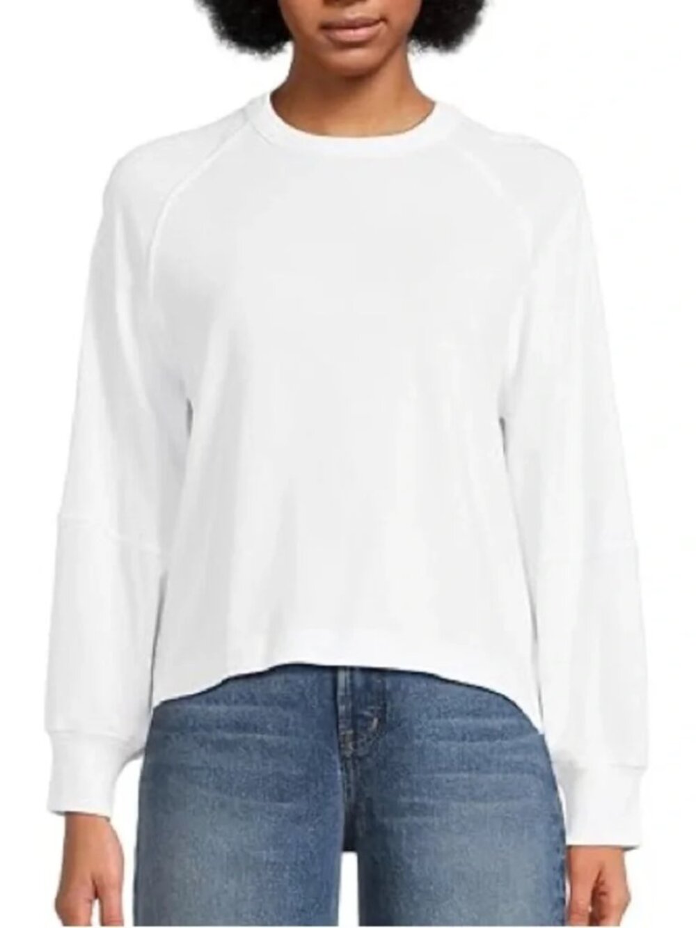 Madewell White Raglan Crewneck Heavy Tee S NWT